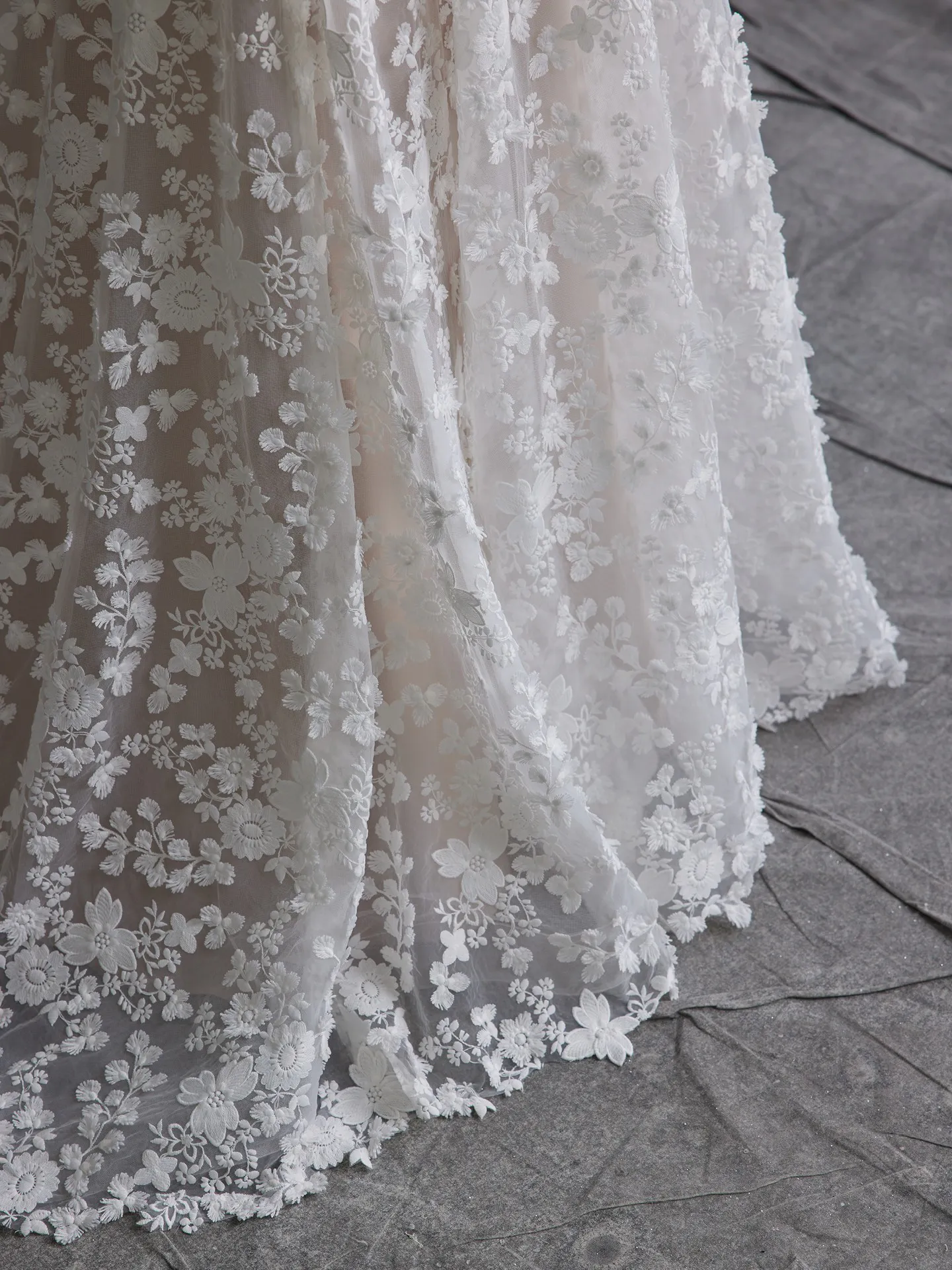Maggie Sottero Ladonna floral lace detail.