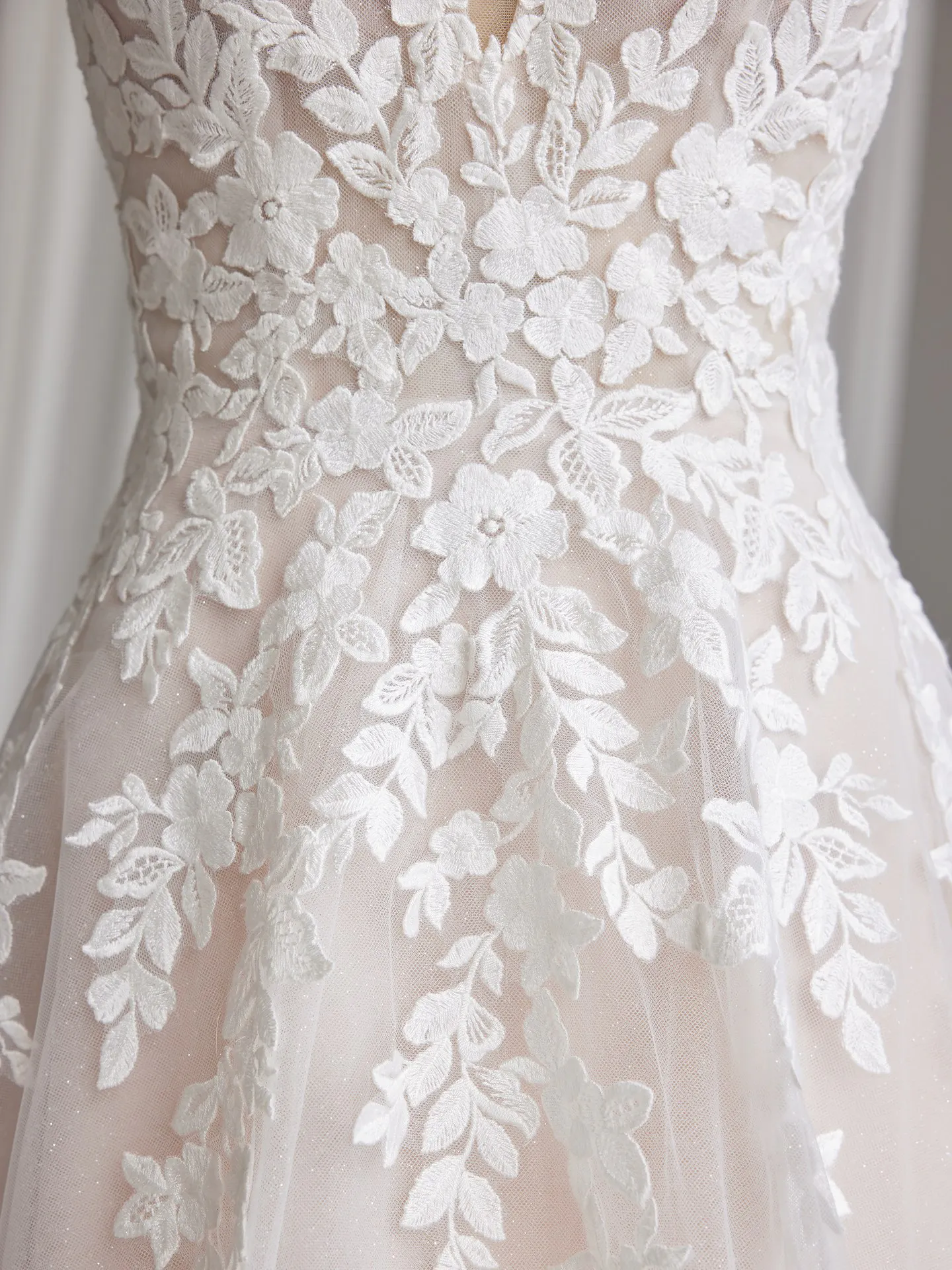 Maggie Sottero Alexandria lace detail closeup