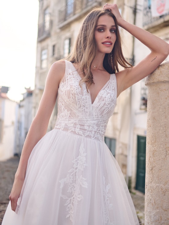 Teona Ruched Tulle And Lace Wedding Gown | Maggie Sottero