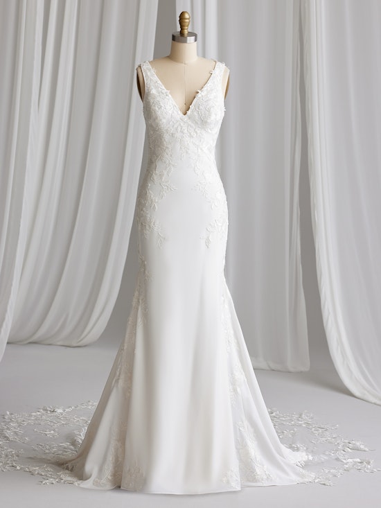 Trezelle Keyhole Back Crepe Wedding Dress