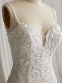 Romantic beaded detachable bridal straps with sparkle and shine