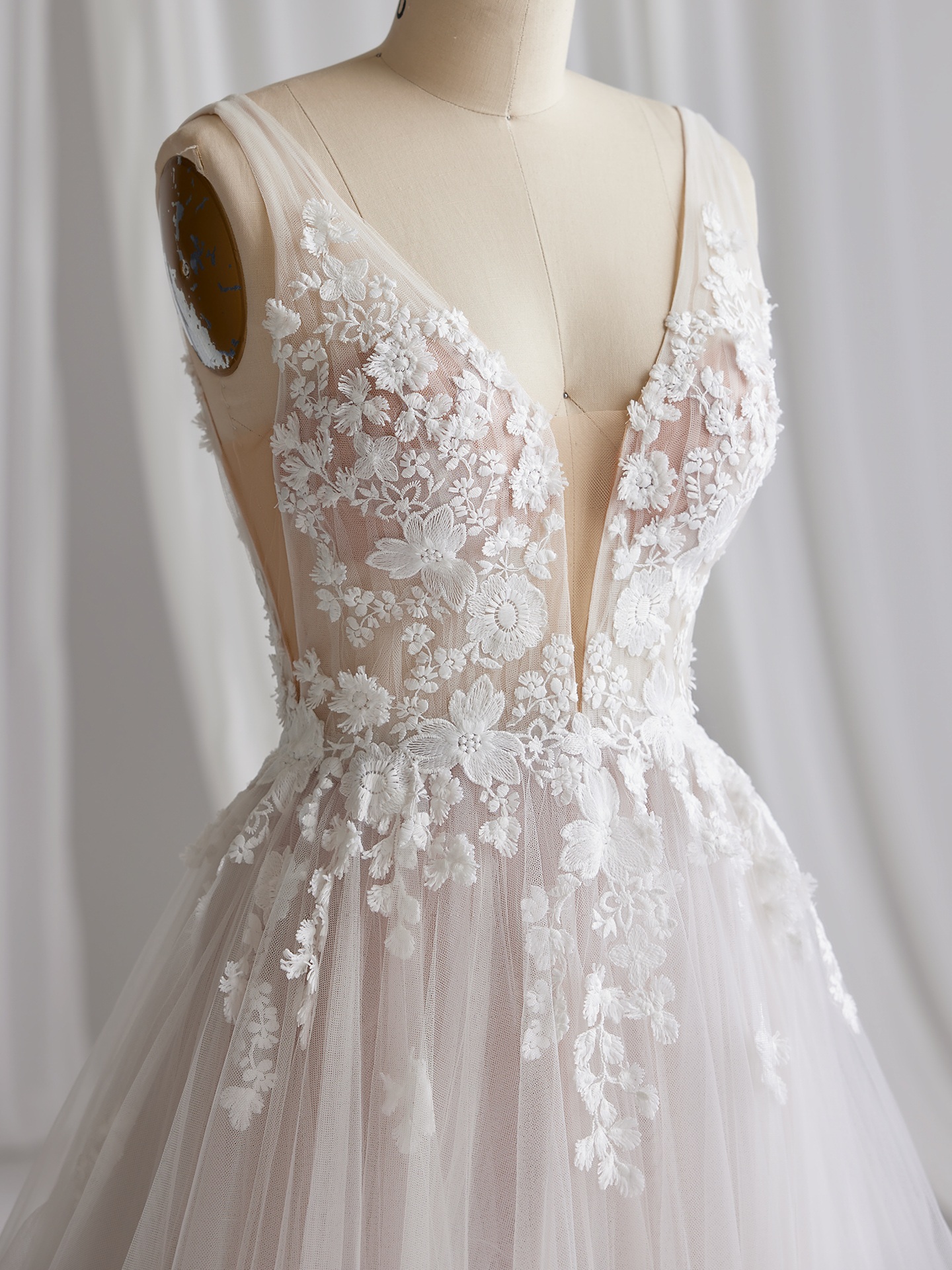 Winona 3D Ruffled Bridal Dress | Rebecca Ingram