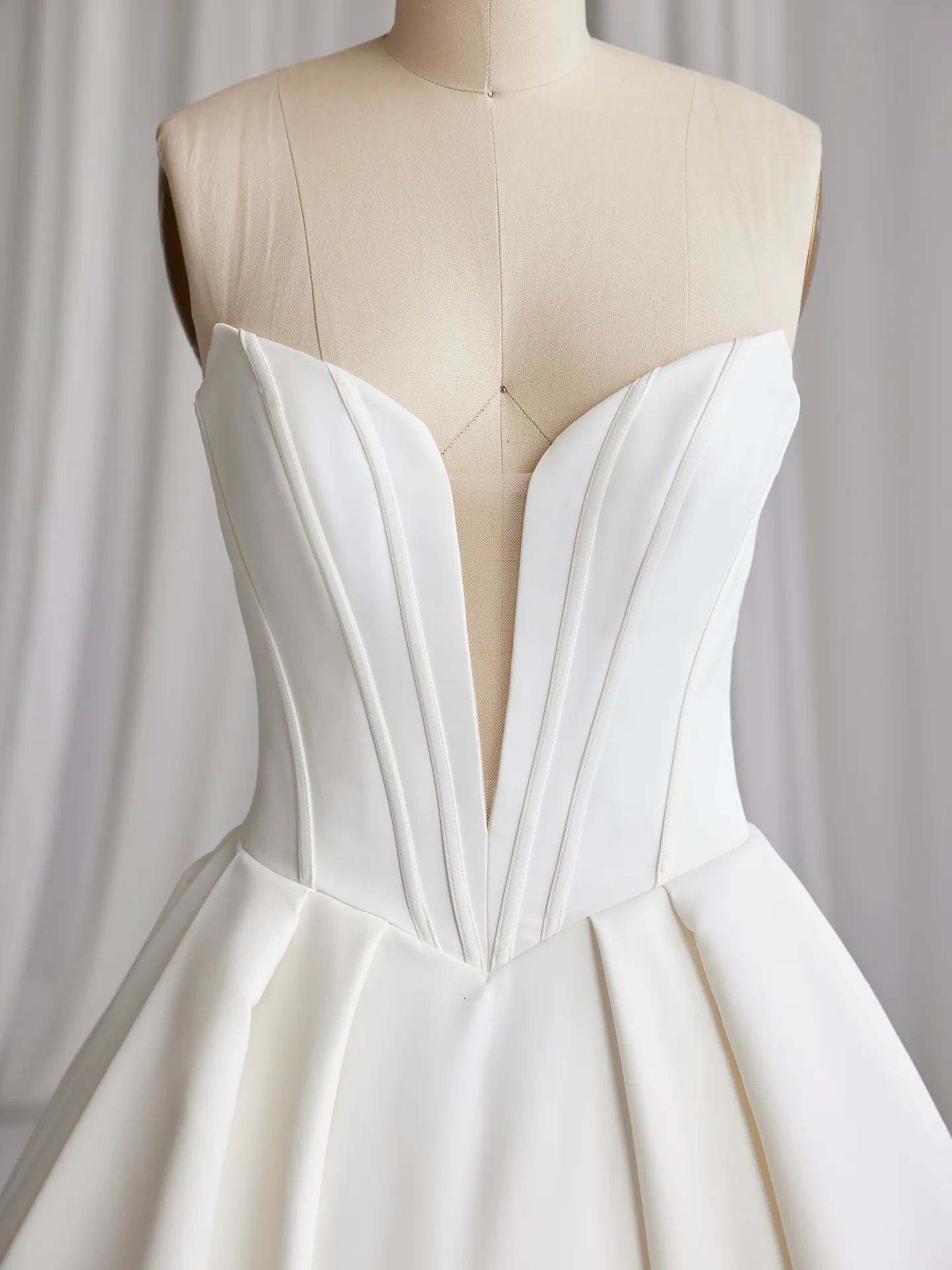 Maggie Sottero Derrick satin ballgown dress front view