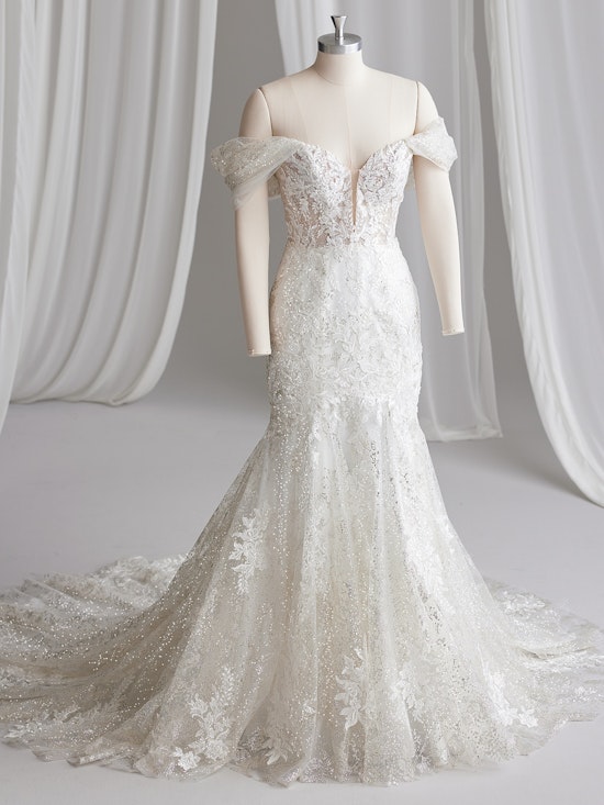 Hailey Lace Sequin Plus Size Wedding Dress | Maggie Sottero