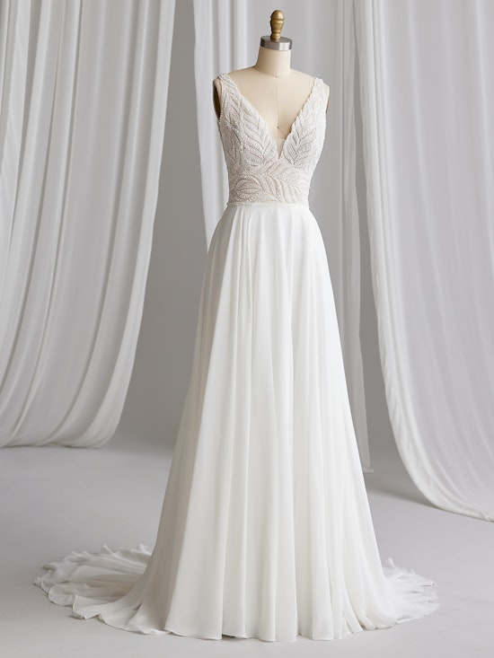 Maurelle Open Back Beaded Wedding Dress | Maggie Sottero