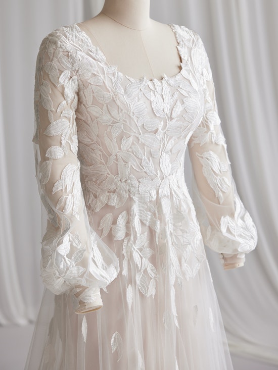 Millie Modest Wedding Gown with Bishop Sleeves | Rebecca Ingram