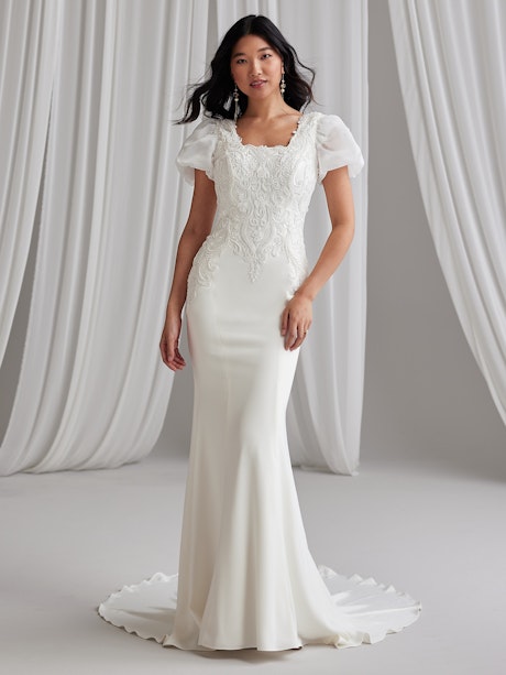 Maggie Sottero Sheath Wedding Dress Quincy 23MS675A01 Alt50