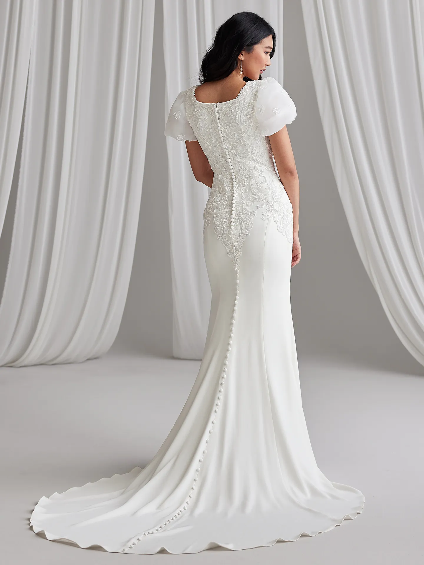 Maggie Sottero Sheath Wedding Dress Quincy 23MS675A01 Alt53