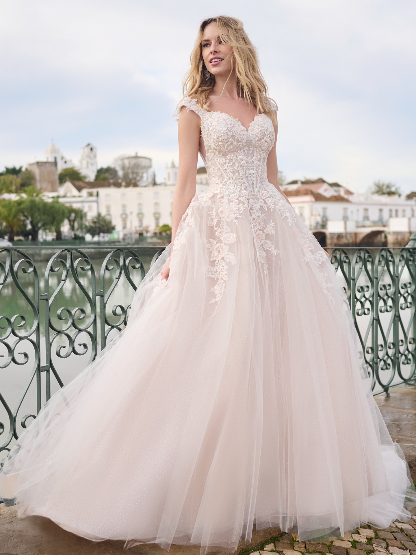 Off-Shoulder Lace Ball Gown Wedding Dress | Sophia Tolli