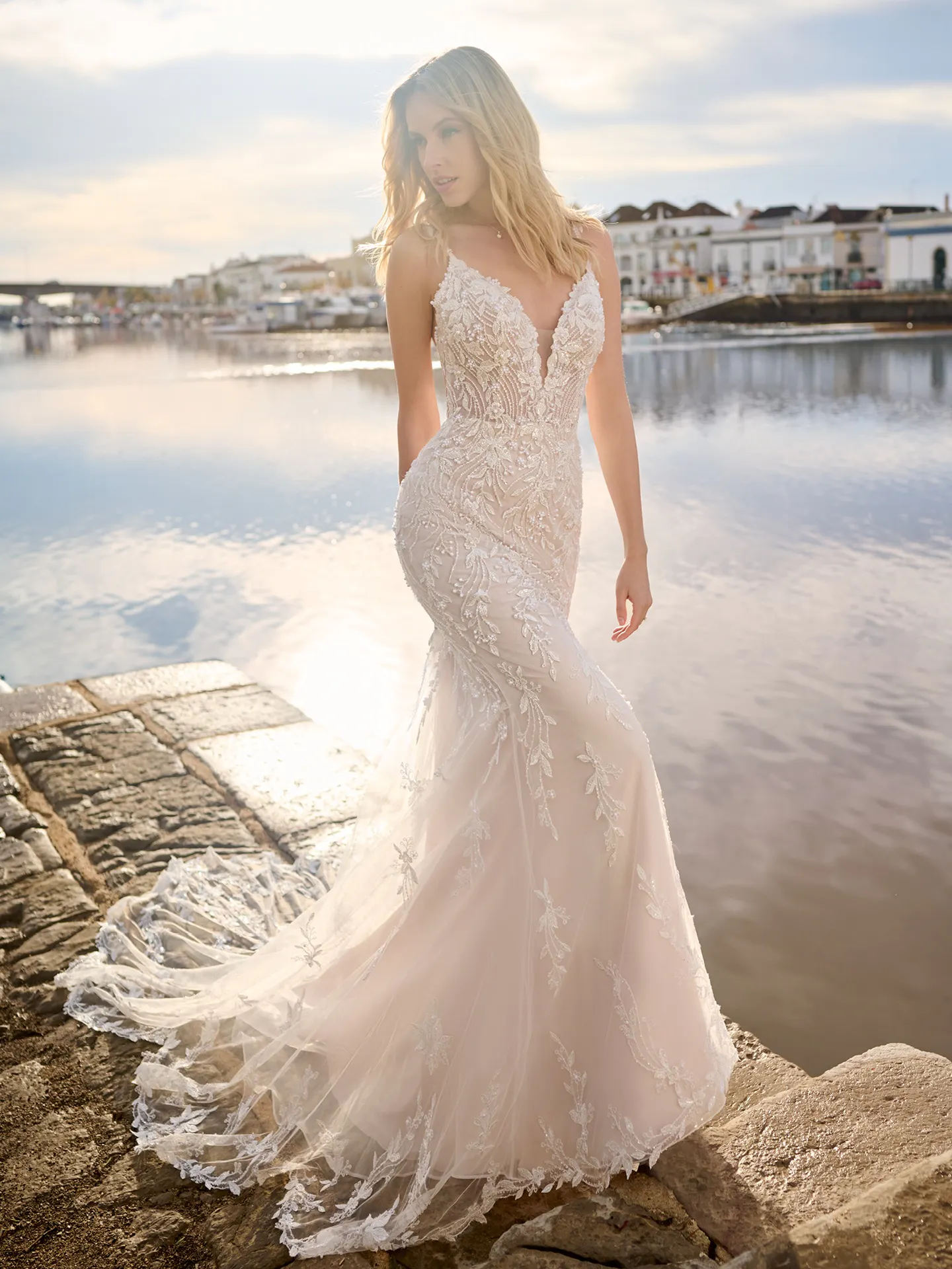 jean grey wedding dress Jonah Lane Silver Beaded Fit-And-Flare Bridal Gown | Sottero and Midgley custom smock