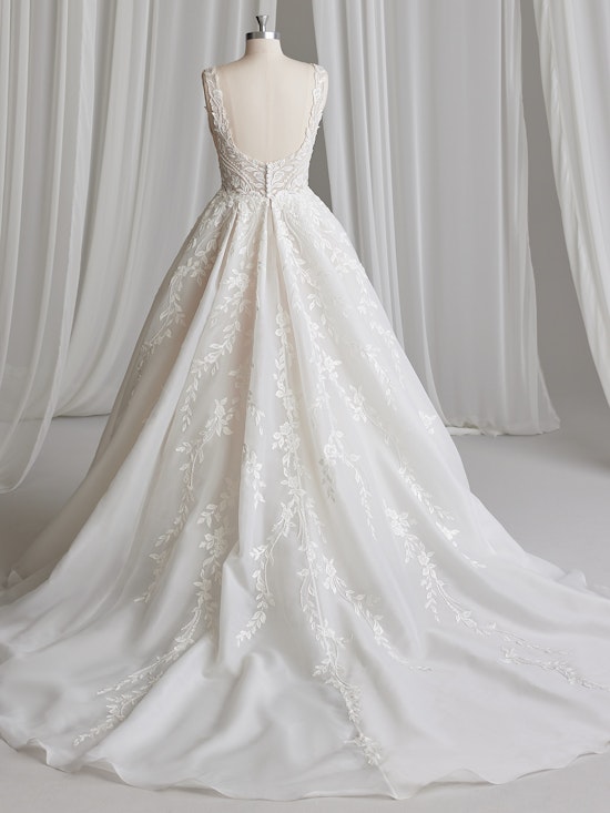 Maddox Organza Square Neckline Wedding Gown | Sottero and Midgley