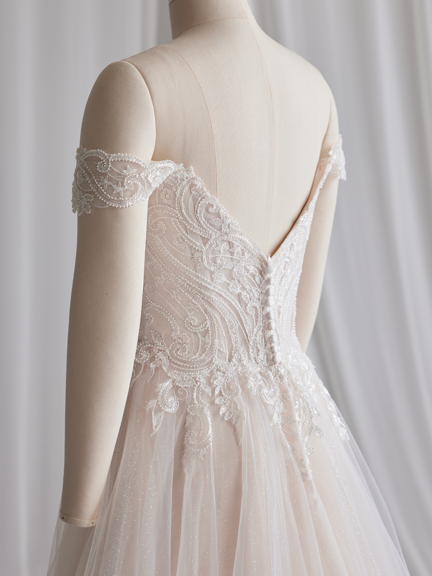 ★BAU by Bride And You★ SHILOH Ribbon detailed lace long dr Wedding dress 707 Product for Sale at NY City Bride