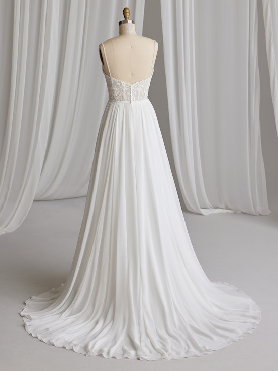 Vaughn Sweetheart Neckline Chiffon Bridal Dress | Rebecca Ingram