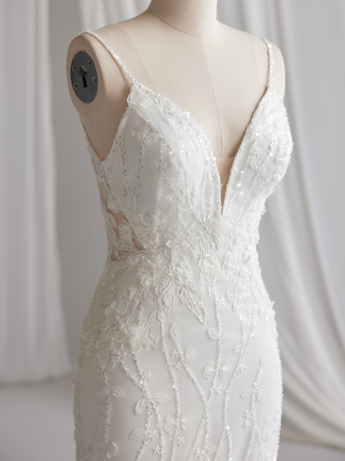 Evangeline Sexy Illusion V Back Wedding Gown Sottero and Midgley