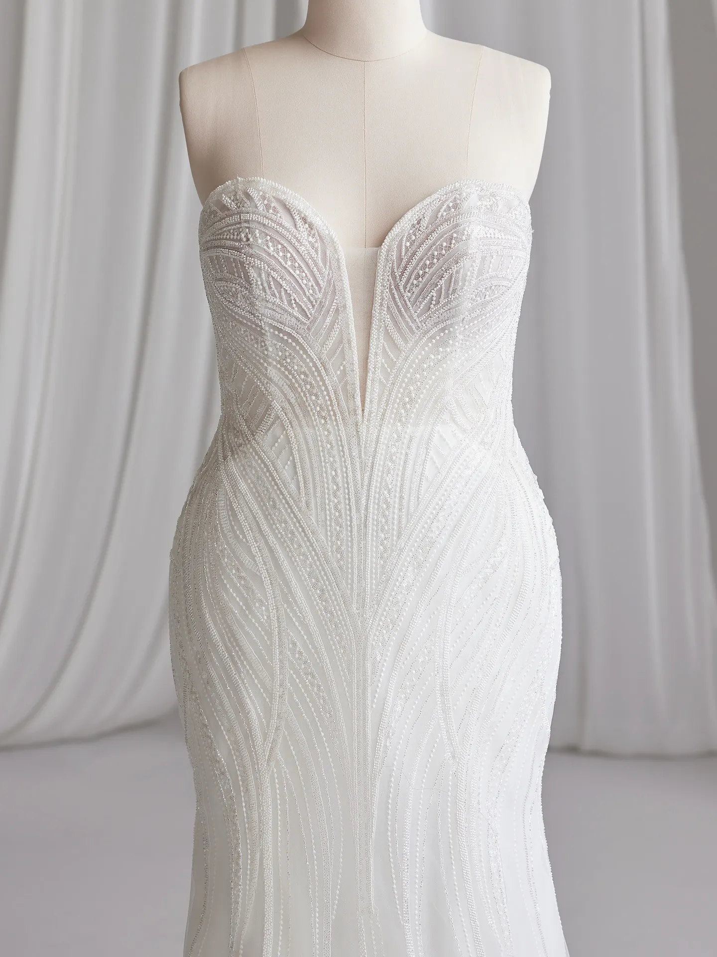 Sottero and Midgley Positano front view beaded mermaid wedding gown