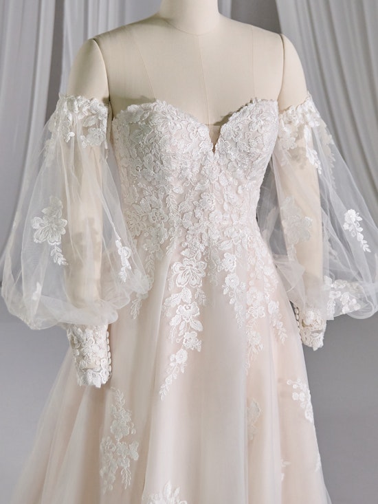 Maggie Sottero Wedding Dress Bishop Sleeves Chelsea DSC23MS683000 Alt101