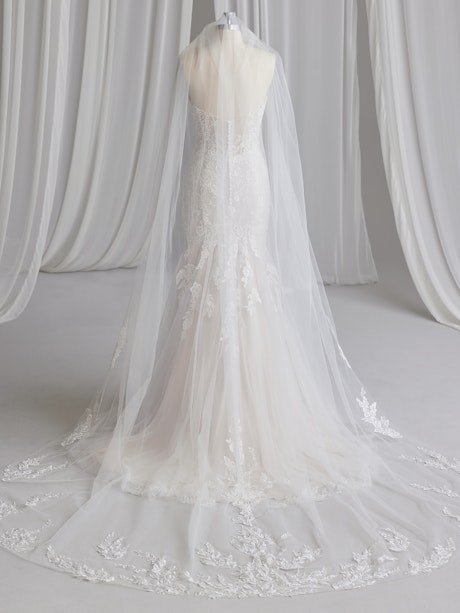 Wren  pearl ivory bridal veil - Megan Therese Couture