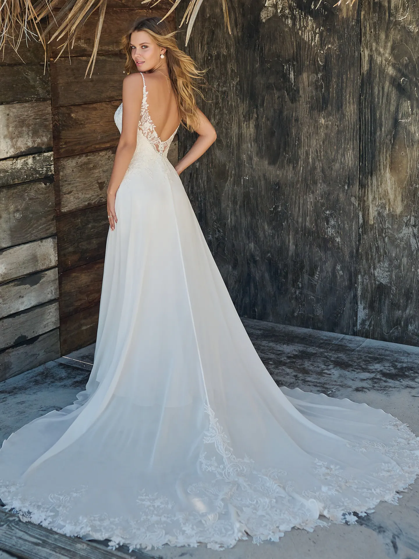 Rebecca Ingram A Line Wedding Dress Charlotte 23RS622A01 Promo4