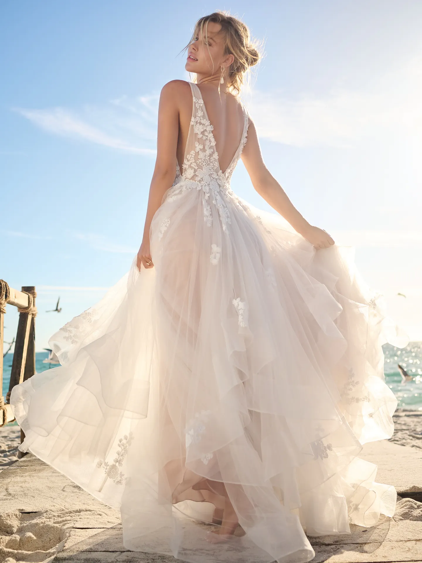 Rebecca Ingram A Line Wedding Dress Winona 23RK688A01 Promo6