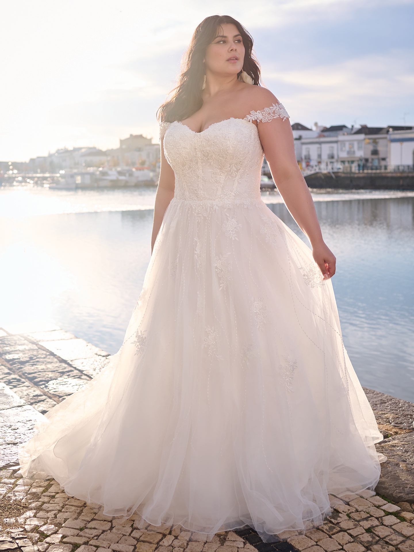 Beaded and clearance lace wedding dress