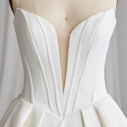 Maggie Sottero Derrick satin bridal gown front view