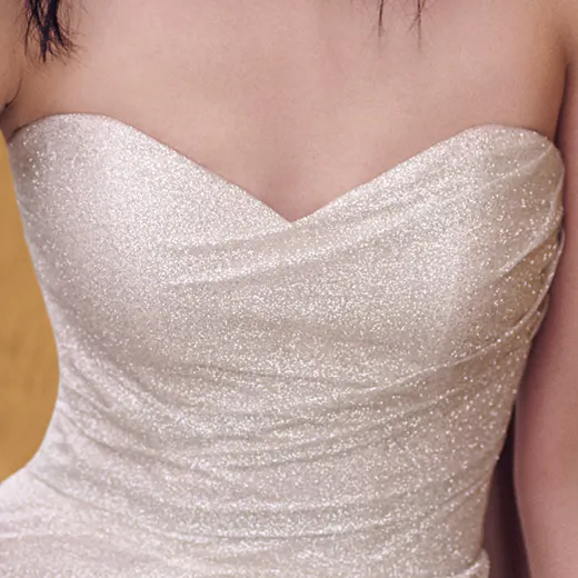 Maggie Sottero Anniston Lane glitter fit-and-flare gown front view