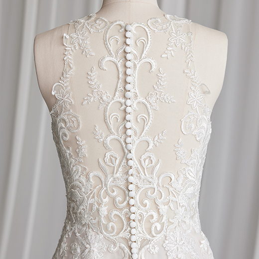 Claire Illusion Lace Halter Neck Bridal Dress | Maggie Sottero