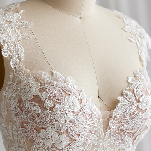 Idabelle Illusion Lace Fit-And-Flare Bridal Gown | Rebecca Ingram