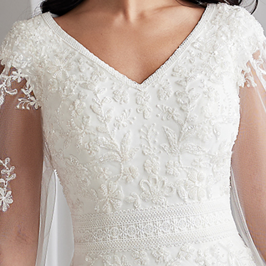 Tatum Leigh Fairytale-Inspired Modest Wedding Gown | Rebecca Ingram