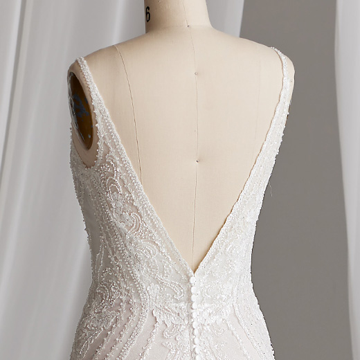 Sottero and Midgley Franklynn Fit and Flare Wedding Dress 23SS692A01 bp04_BackBodice