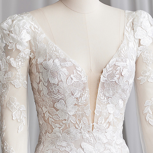 Cohen Long Sleeve Floral Wedding Gown | Sottero and Midgley