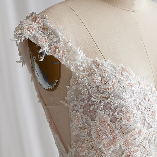 Bisette Portrait Neckline Lace Wedding Dress | Sottero and Midgley