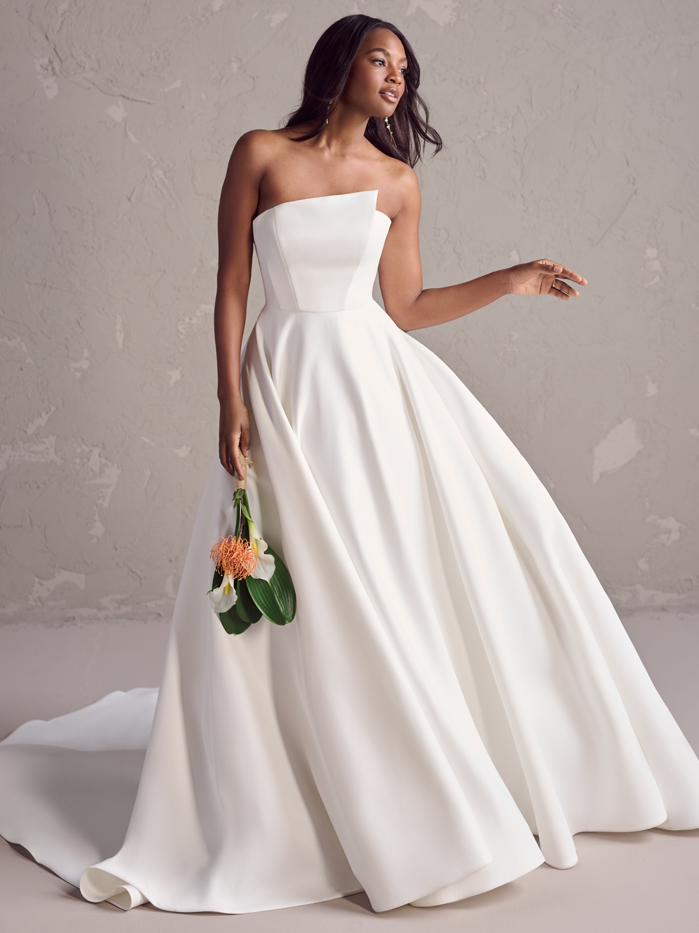 Simple Design Tulle Half Sleeve A-Line Cheap Open-Back Bridesmaid Dres –  OkBridal