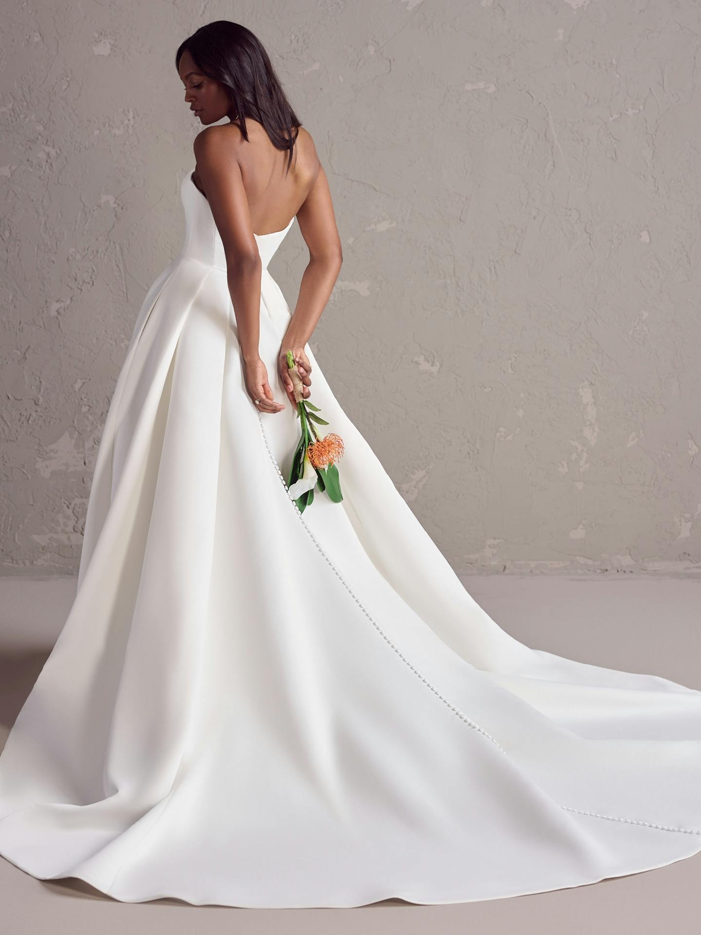 Ambrose Asymmetrical Neckline Wedding Dress | Maggie Sottero
