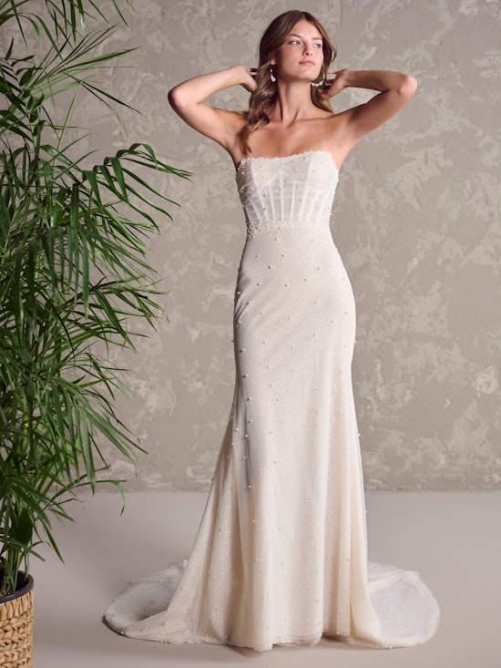 Drew Marie Pearl Bridal Gown with Scoop Neckline Maggie Sottero