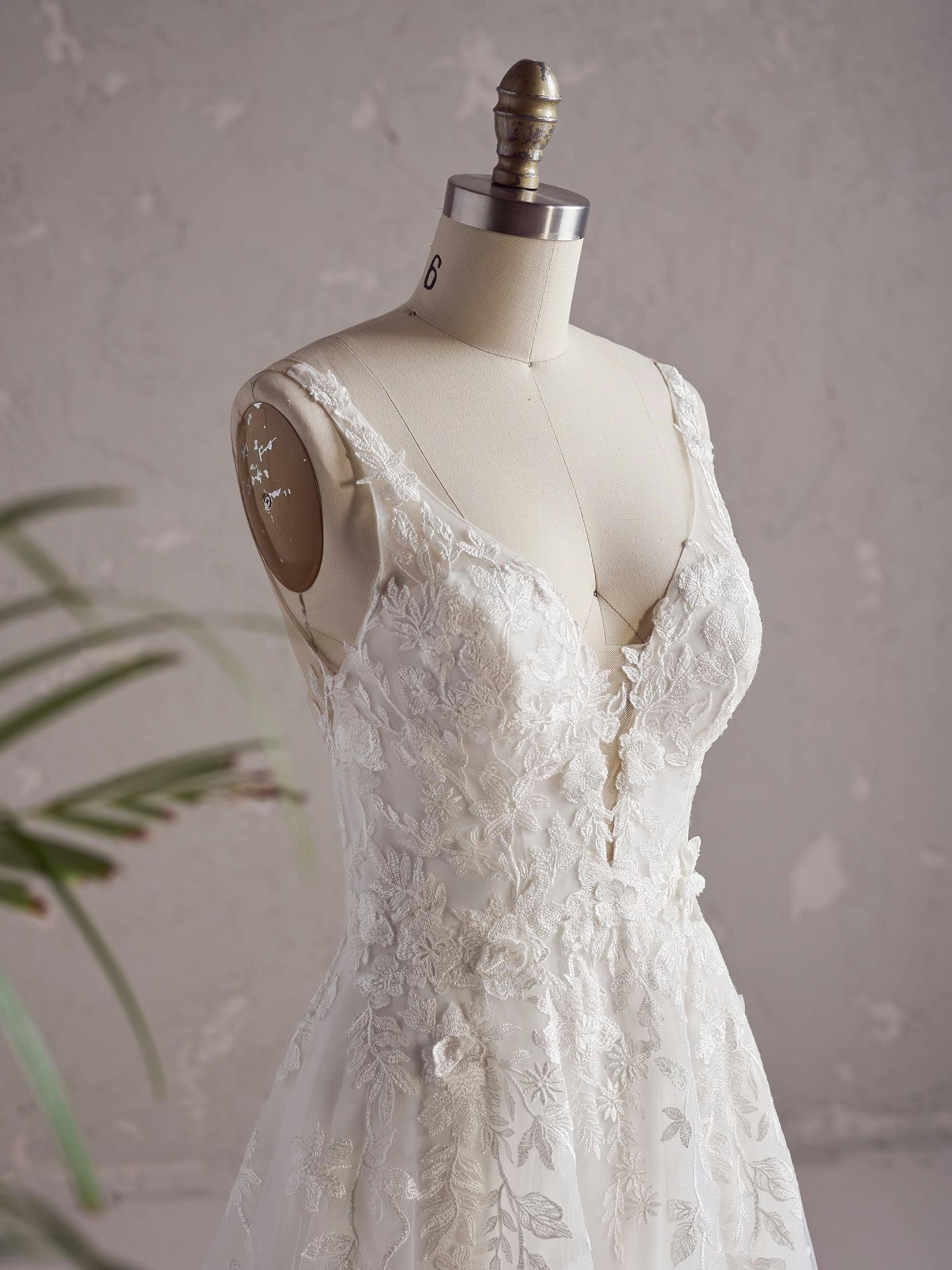 Erica Backless Floral Bridal Dress | Rebecca Ingram