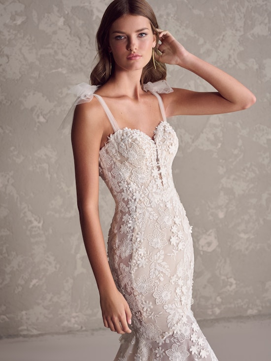 Bryce Bridal Dress with Side Illusion Details