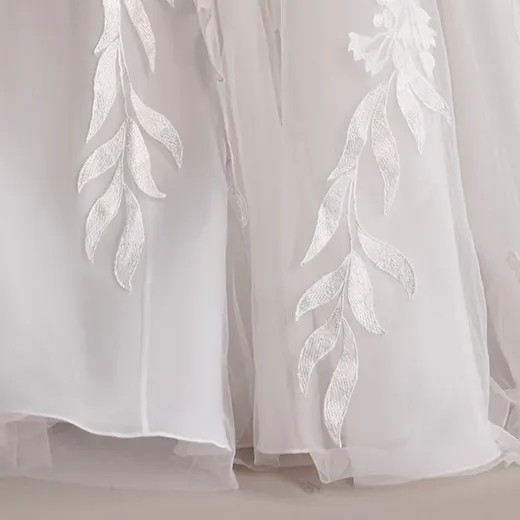 Sottero and Midgley Destin A-Line gown with leaf embroidery detail