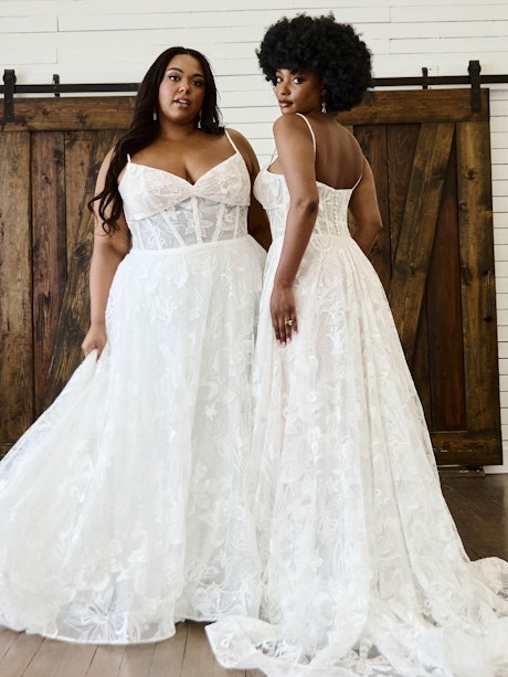 Luxe Strapless Plus Size Princess Ballgown Wedding Dress with Pockets