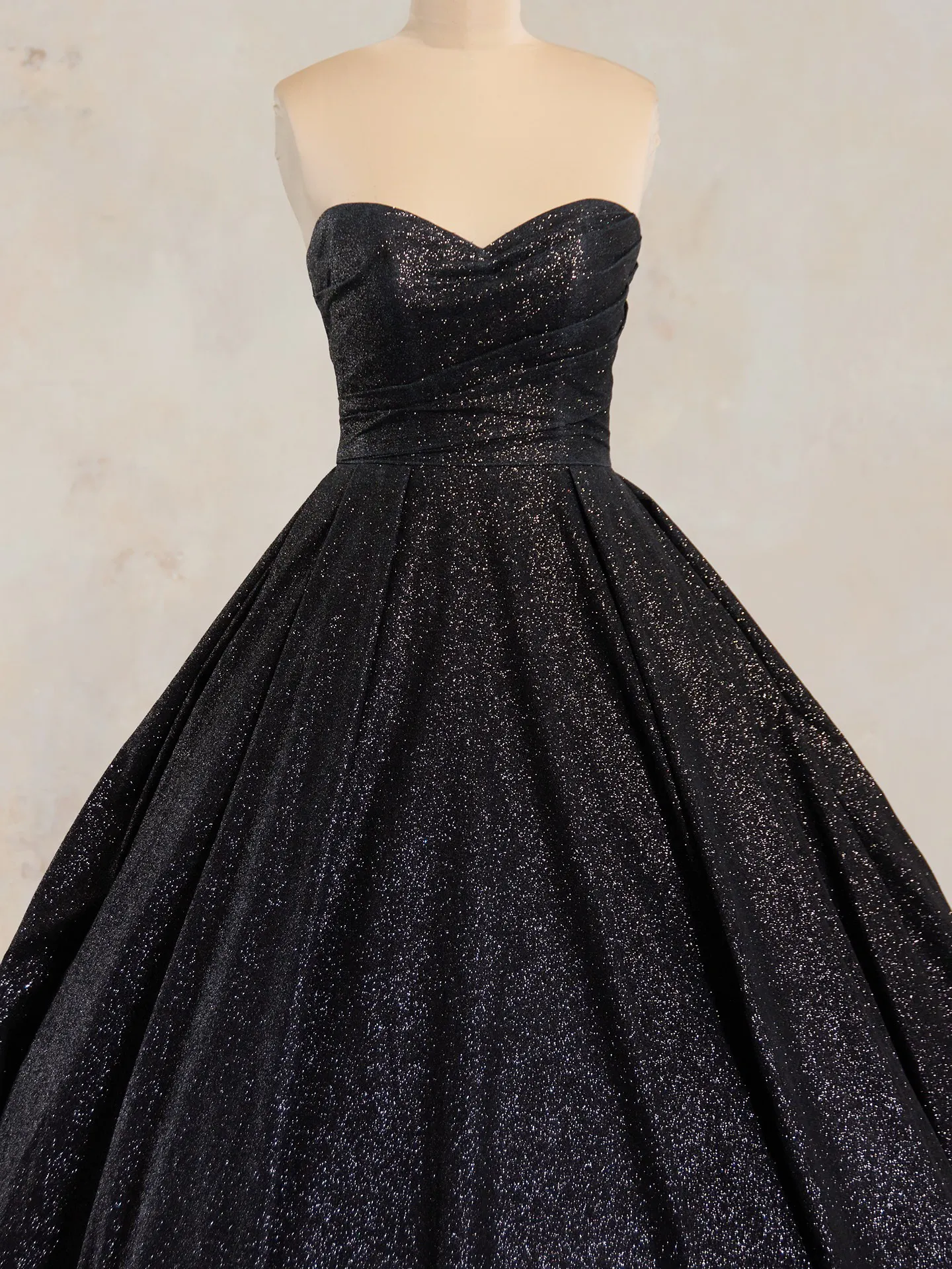 Anniston shimmery ballgown, front view, Maggie Sottero