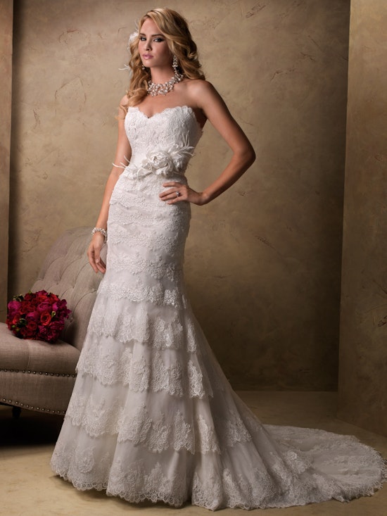 Maggie Sottero Wedding Dress Boston 22713 front