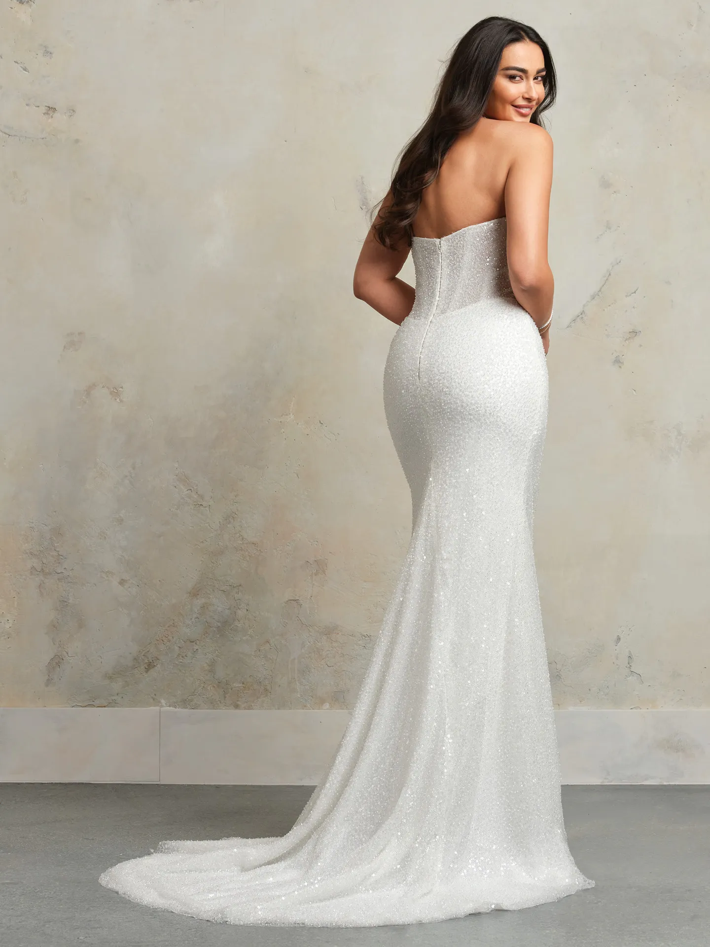 ashley mermaid gown back view