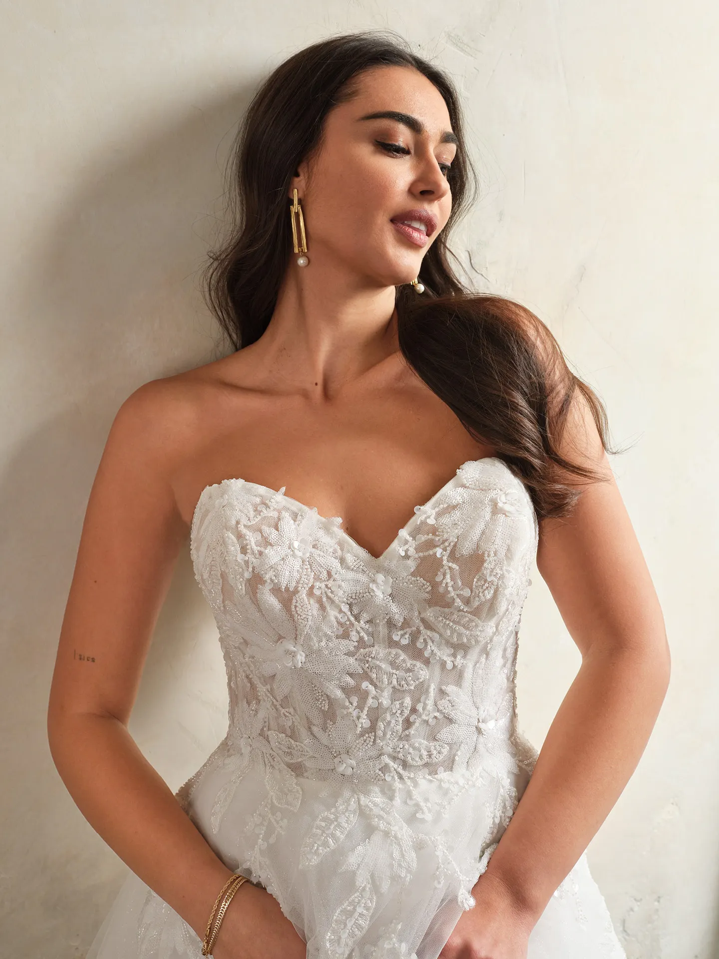 Maggie Sottero Caroline lace bridal gown front view