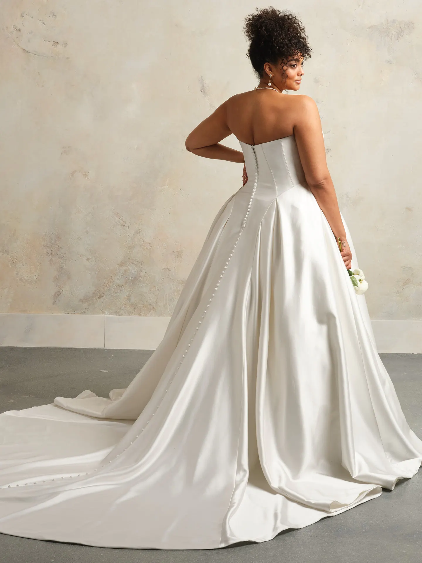 Rebecca Ingram Fortune back view ballgown wedding dress