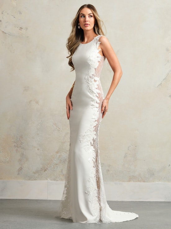 Navi Sexy Sheer Sheath Wedding Gown | Maggie Sottero