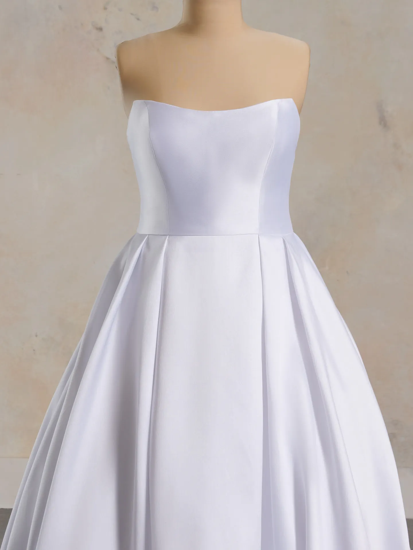 Selena satin A-line wedding dress front view Maggie Sottero
