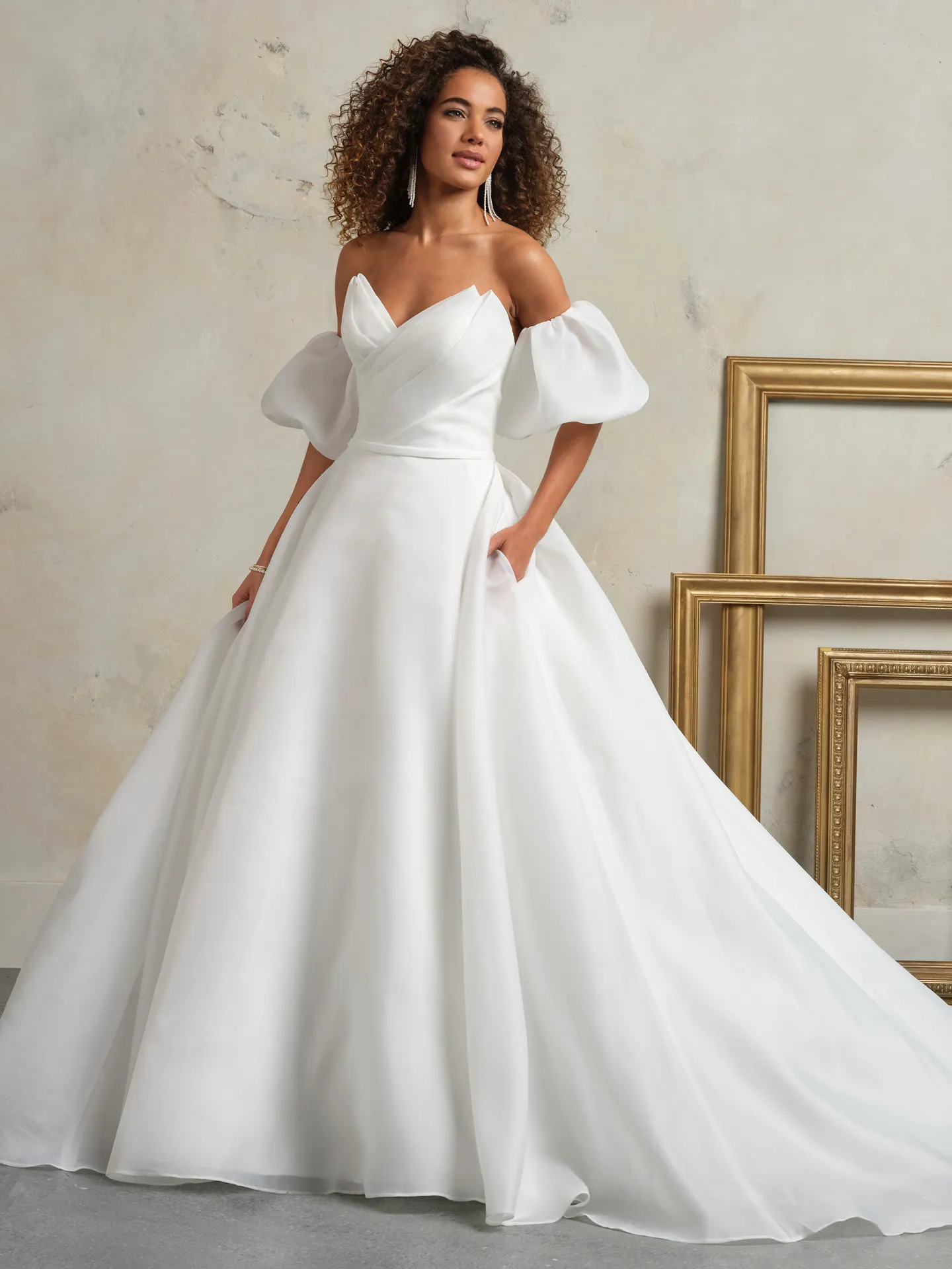tinsley dress in beige Asymmetrical V-Neckline Ball Gown Wedding Ideal for attending a Emilia thtfashionista_ on LTK Size:XLA