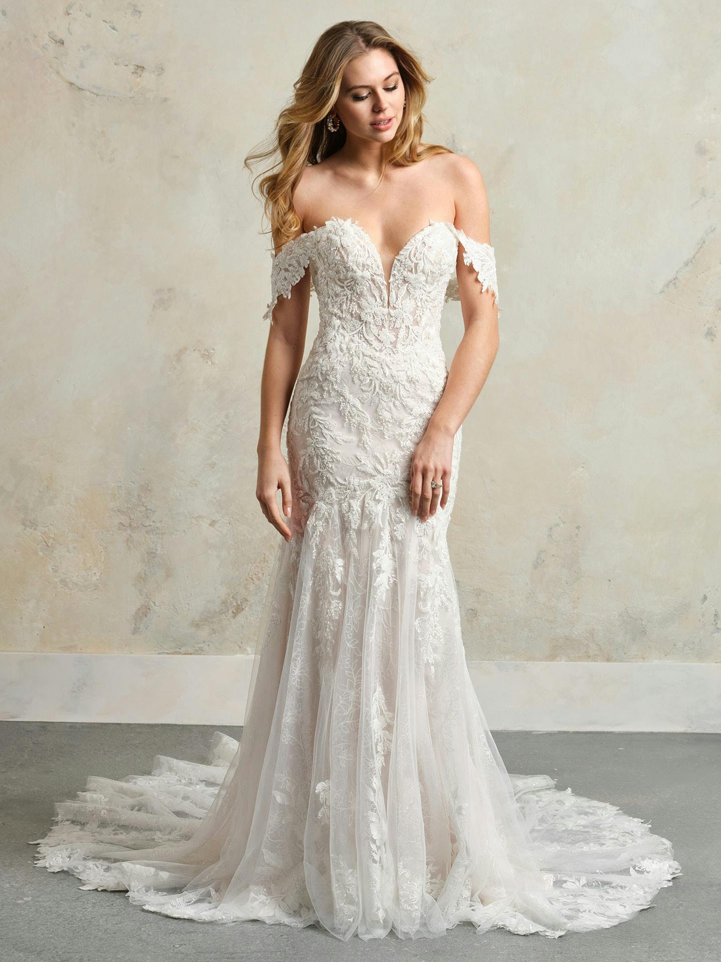 Yolanda Detailed Lace Mermaid Wedding Dress | Maggie Sottero