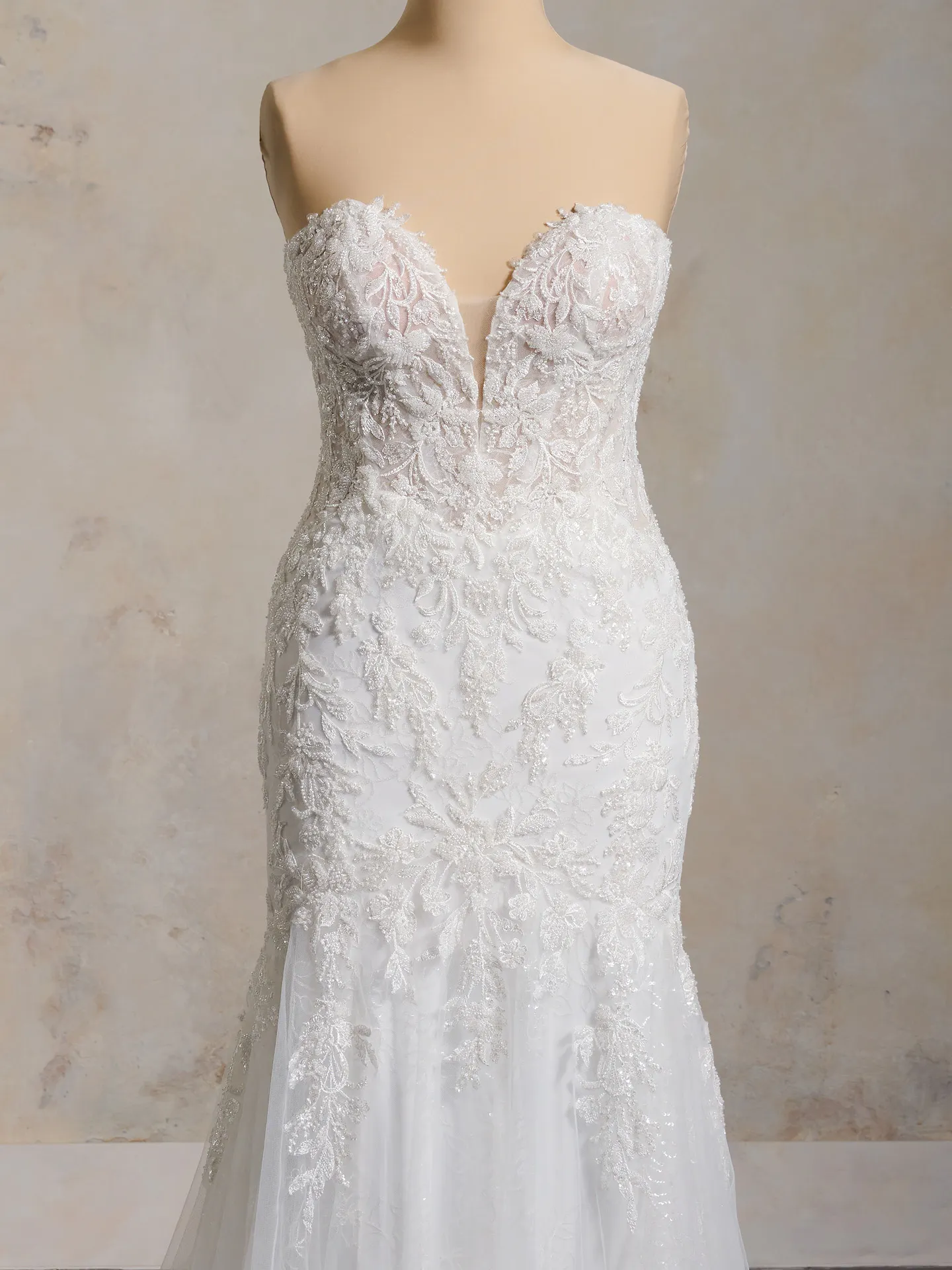 Maggie Sottero Yolanda lace mermaid dress front view
