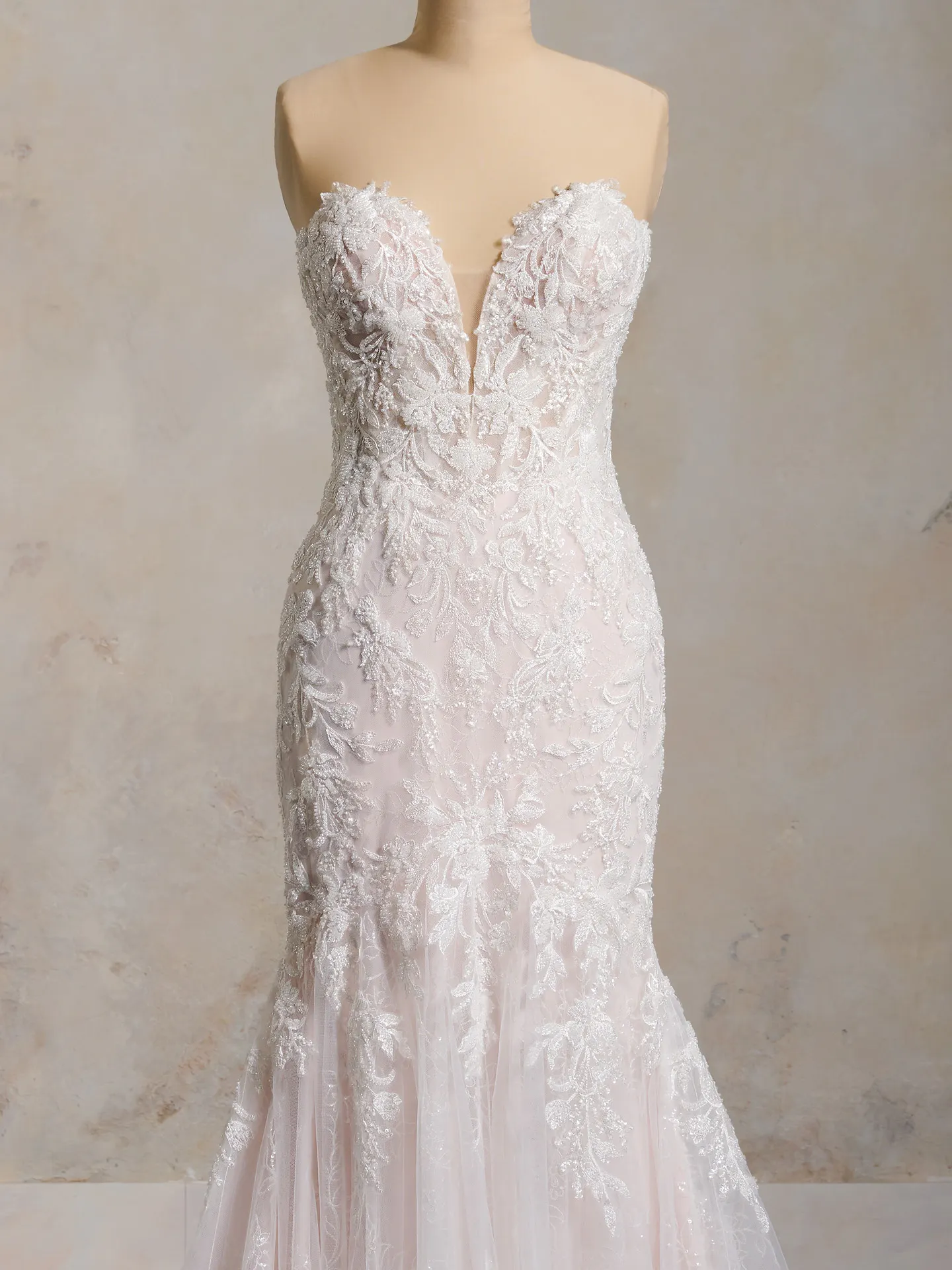 Maggie Sottero Yolanda lace mermaid wedding dress front view